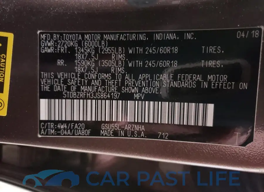 5TDBZRFH3JS864197# 12