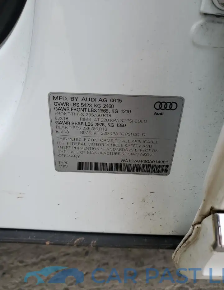 WA1C2AFP3GA014961# 12