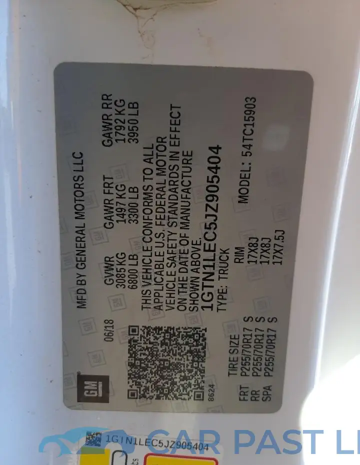 1GTN1LEC5JZ905404# 12