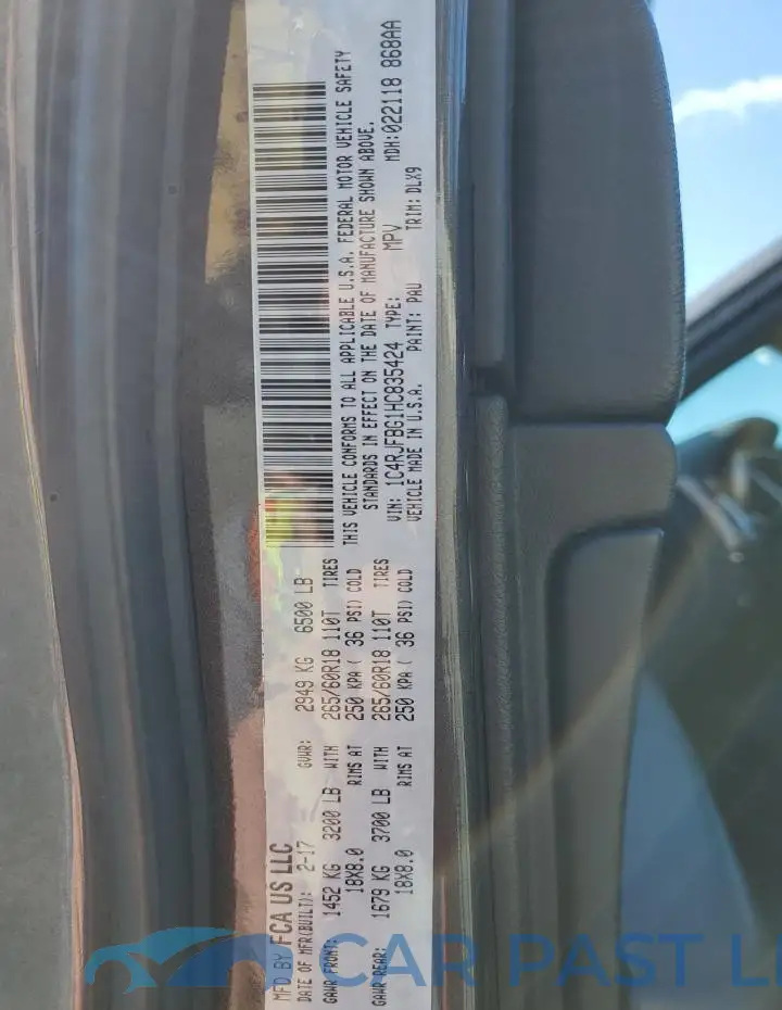 1C4RJFBG1HC835424# 13