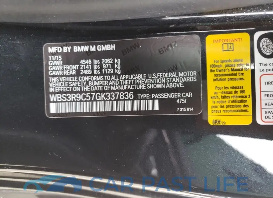 WBS3R9C57GK337836# 12