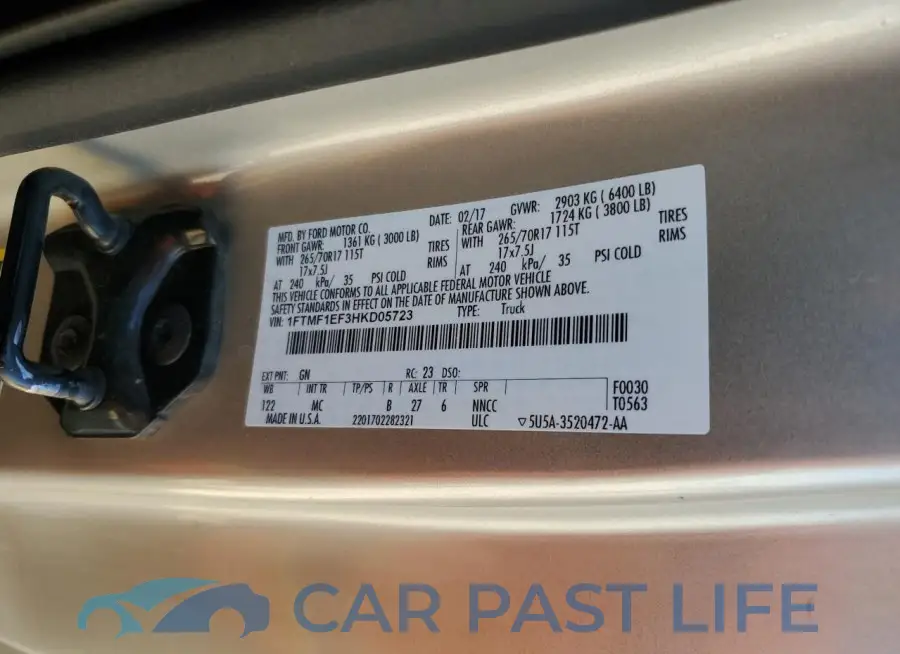 1FTMF1EF3HKD05723# 12