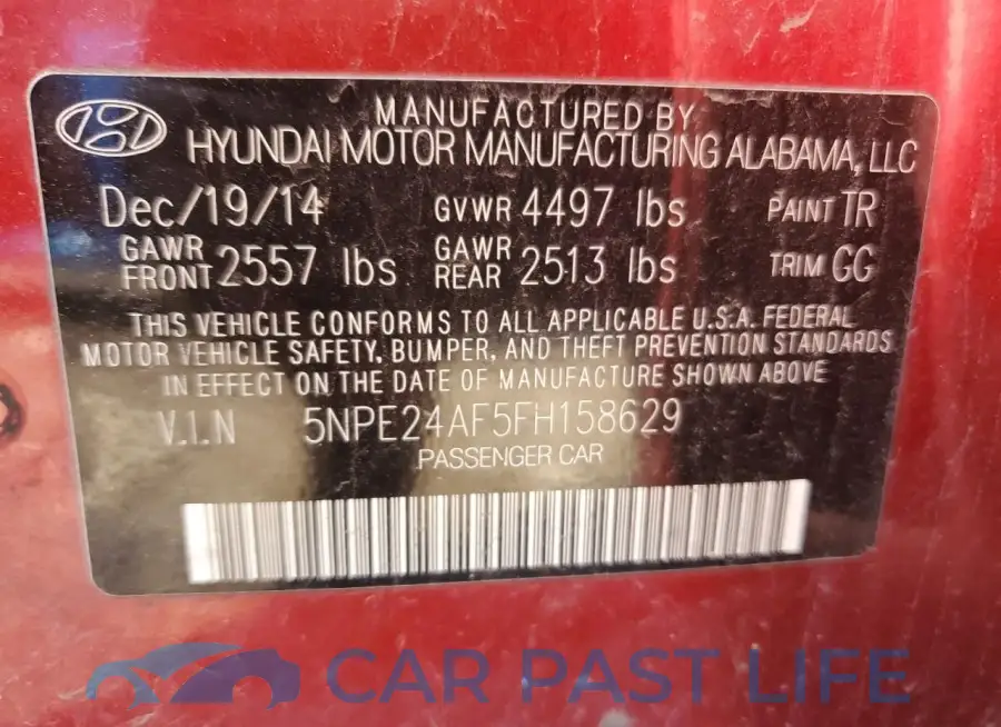 5NPE24AF5FH158629# 13