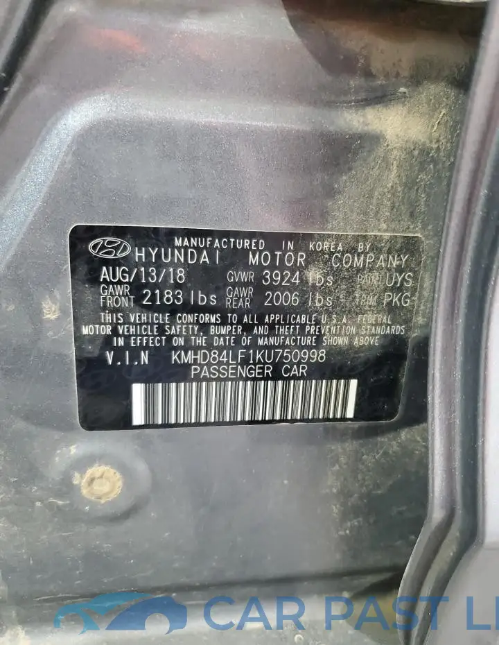KMHD84LF1KU750998# 13