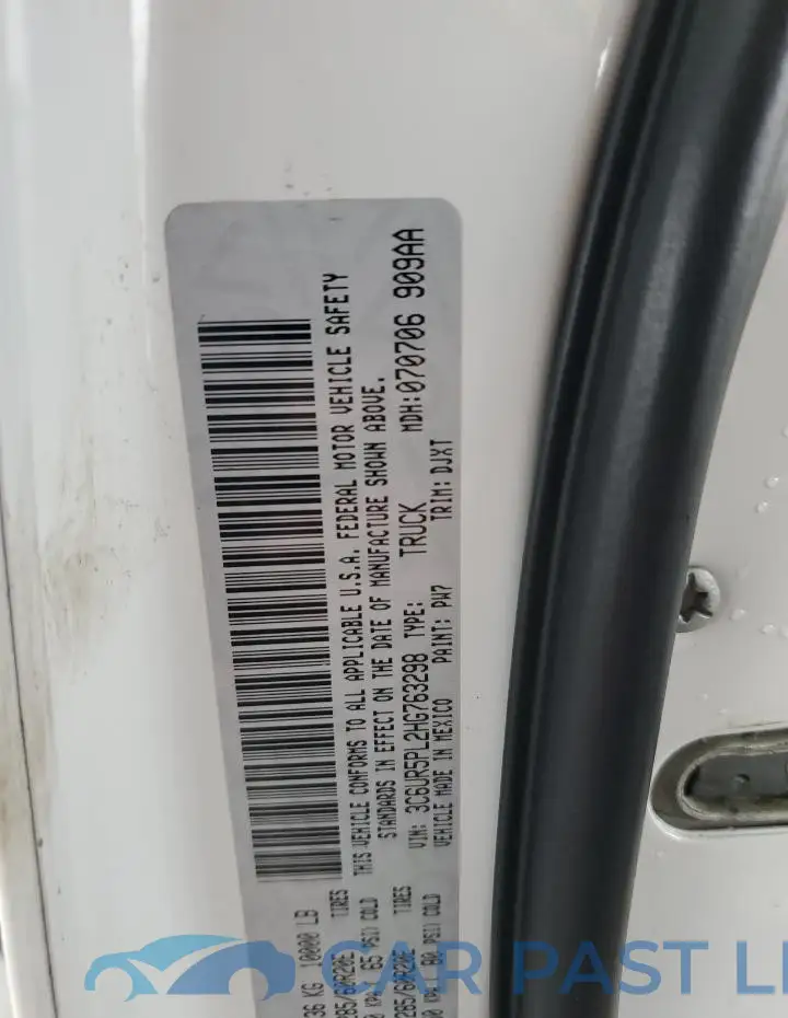3C6UR5PL2HG763298# 12