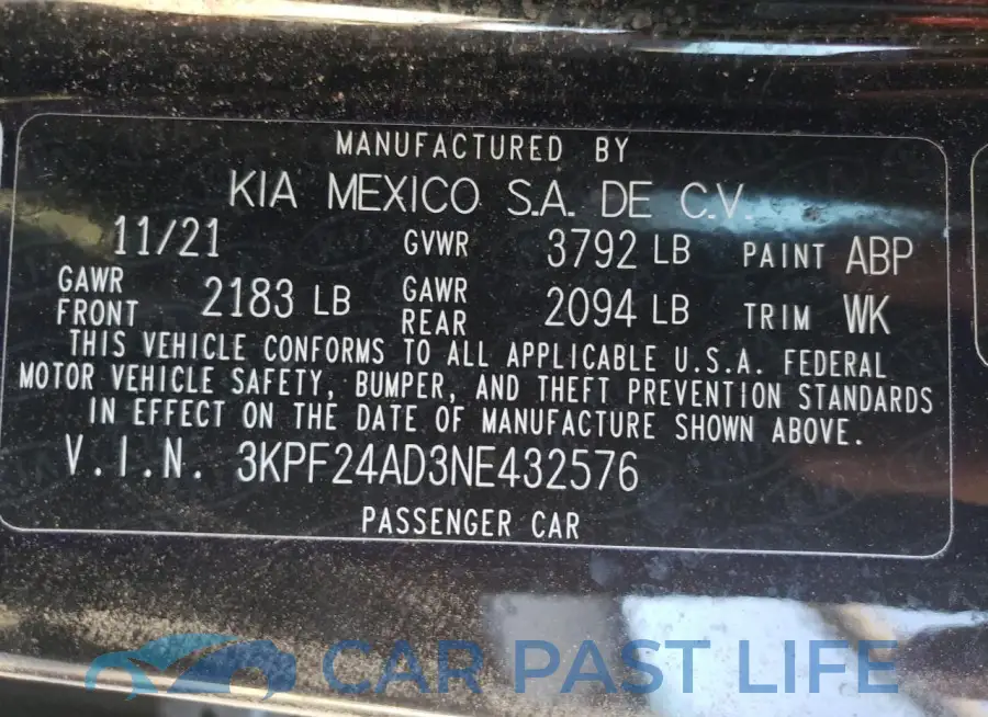 3KPF24AD3NE432576# 12