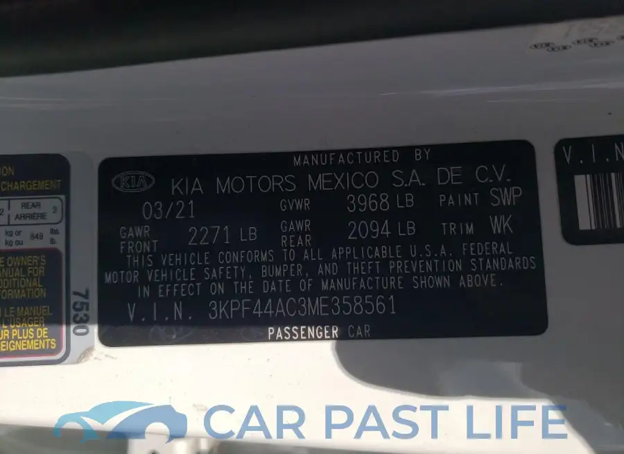 3KPF44AC3ME358561# 12