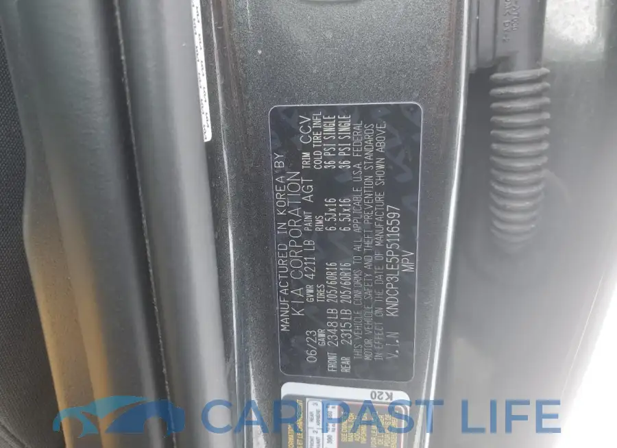 KNDCP3LE5P5116597# 12