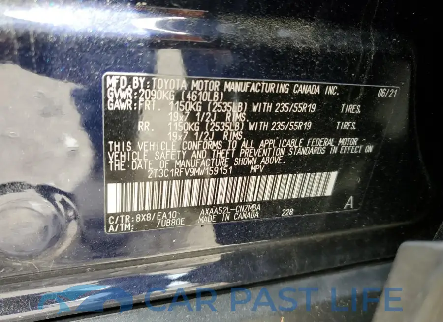 2T3C1RFV9MW159151# 12