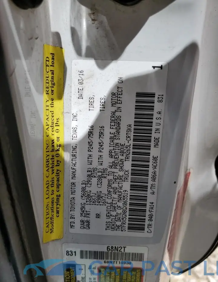 5TFRX5GN8GX065519# 12