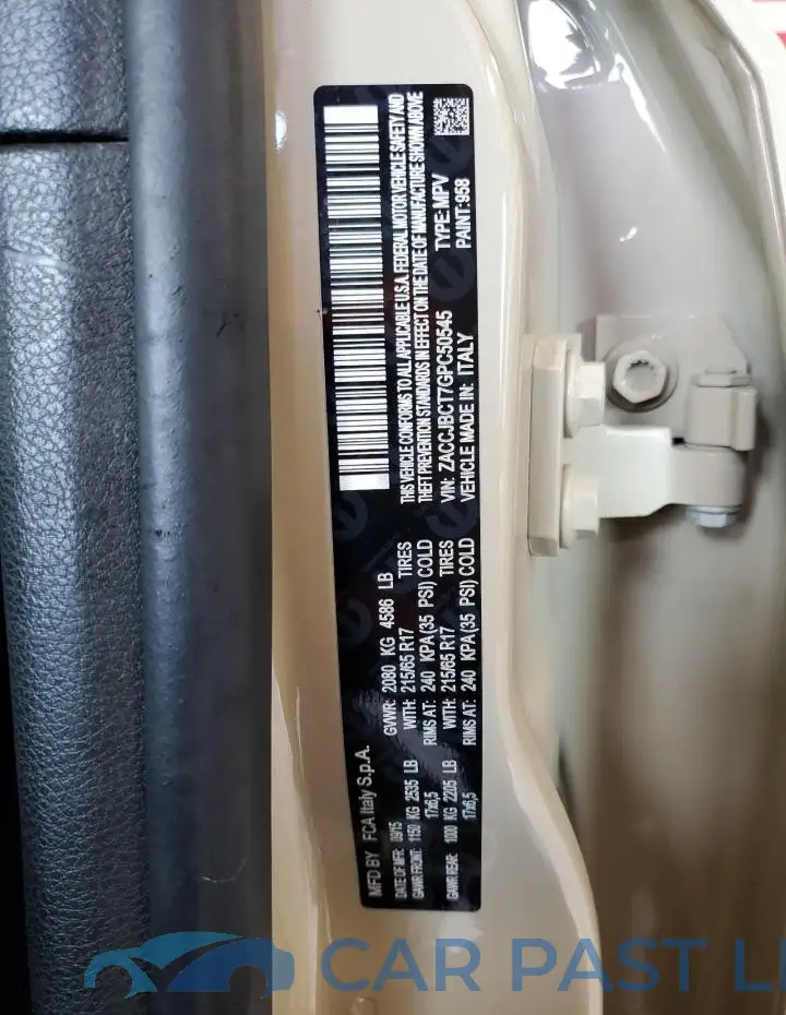 ZACCJBCT7GPC50545# 12