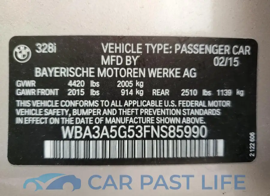 WBA3A5G53FNS85990# 12