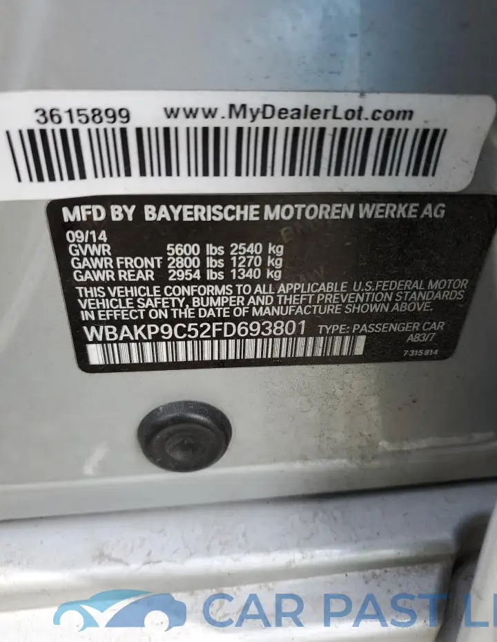 WBAKP9C52FD693801# 12