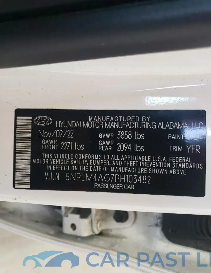 5NPLM4AG7PH103482# 12
