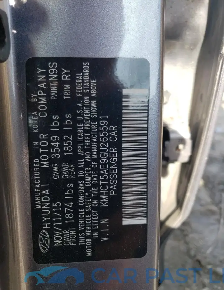 KMHCT5AE9GU265591# 12