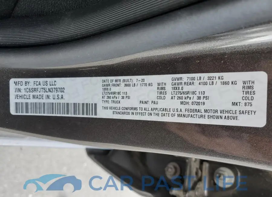 1C6SRFJT5LN379702# 12