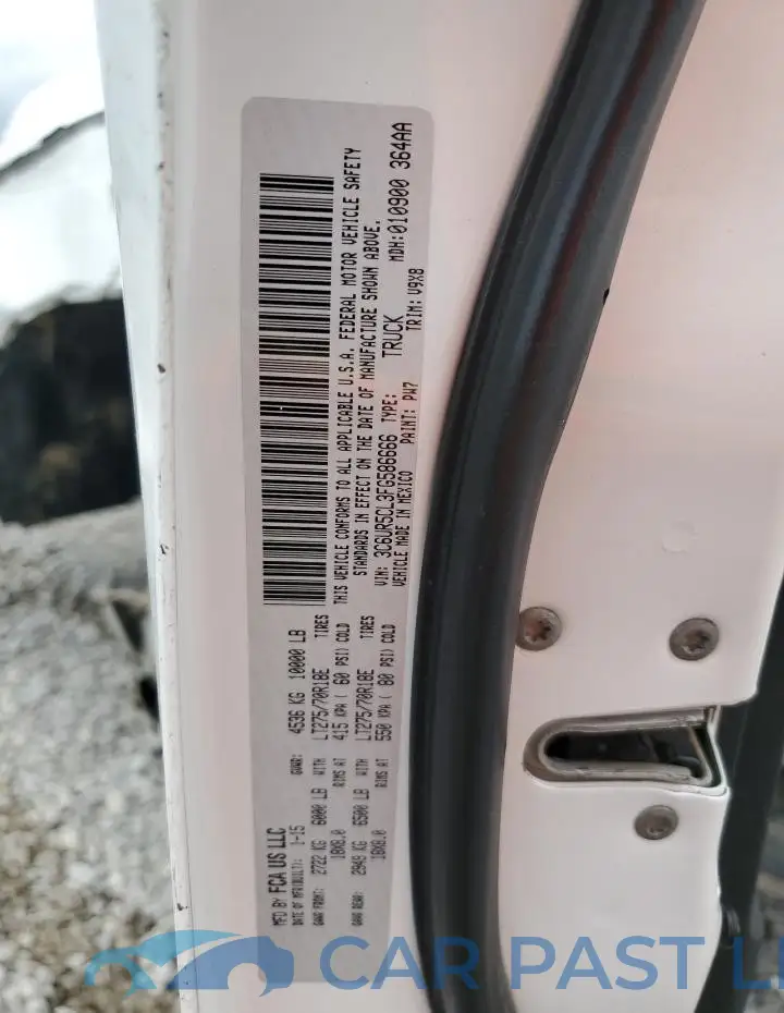 3C6UR5CL3FG586666# 12