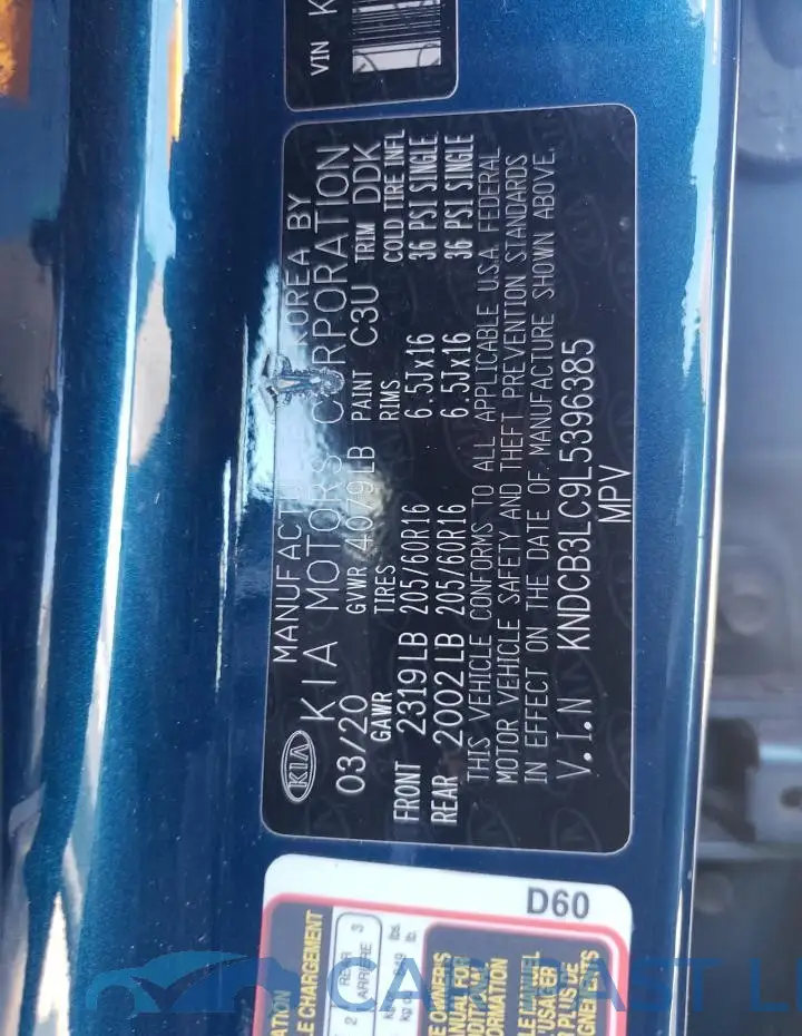 KNDCB3LC9L5396385# 12