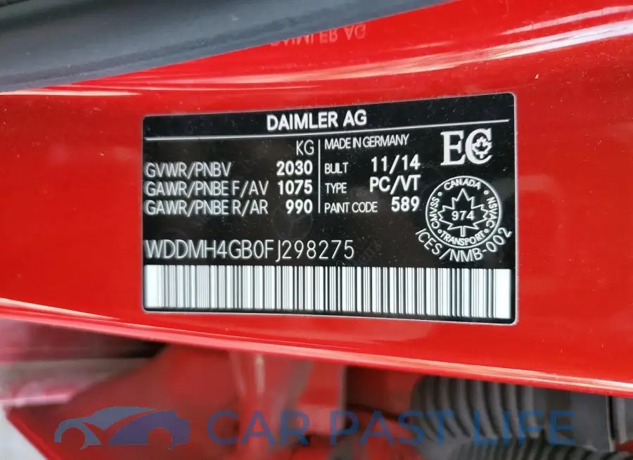WDDMH4GB0FJ298275# 14