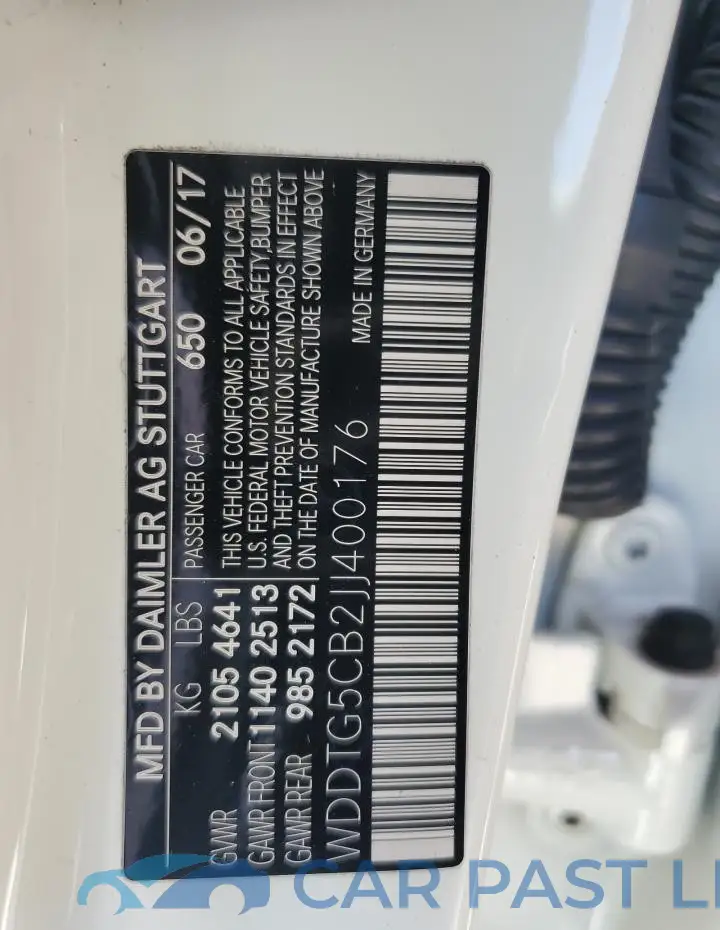 WDDTG5CB2JJ400176# 12
