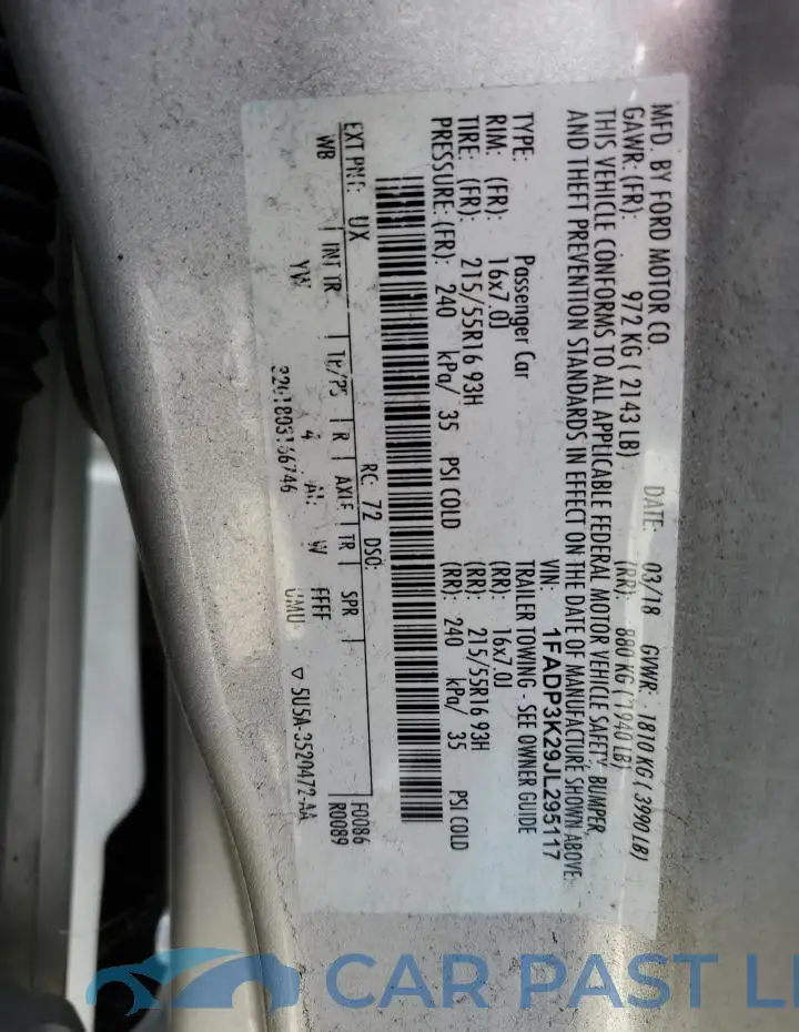 1FADP3K29JL295117# 12