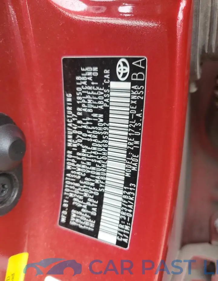 5YFBURHE0HP685992# 12