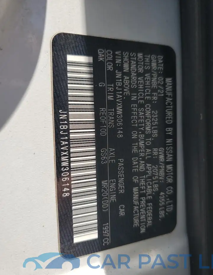 JN1BJ1AVXMW306148# 13