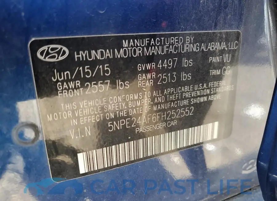 5NPE24AF6FH252552# 12
