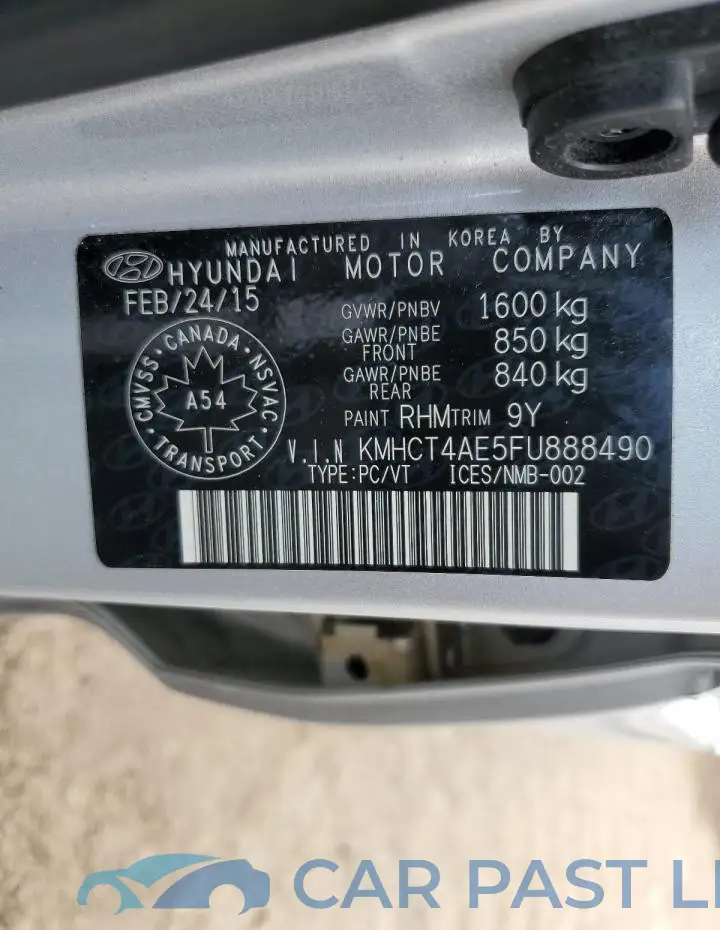 KMHCT4AE5FU888490# 12