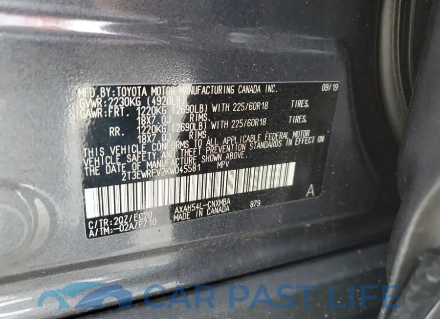 2T3EWRFV2KW045581# 13