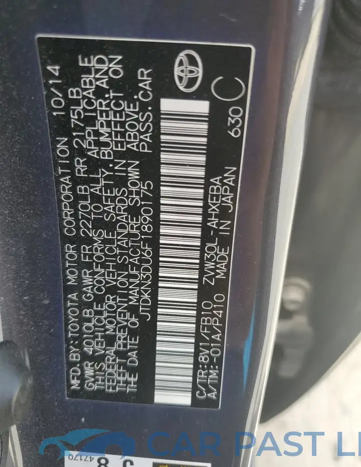 JTDKN3DU6F1890175# 13