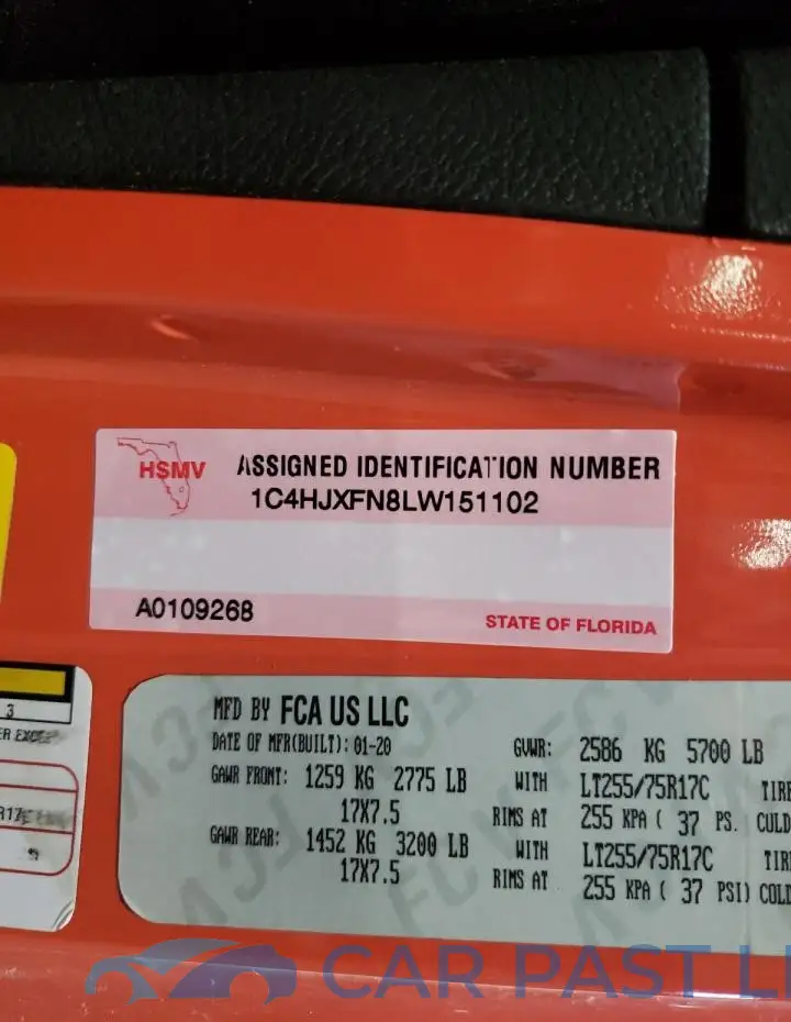 1C4HJXFN8LW151102# 13