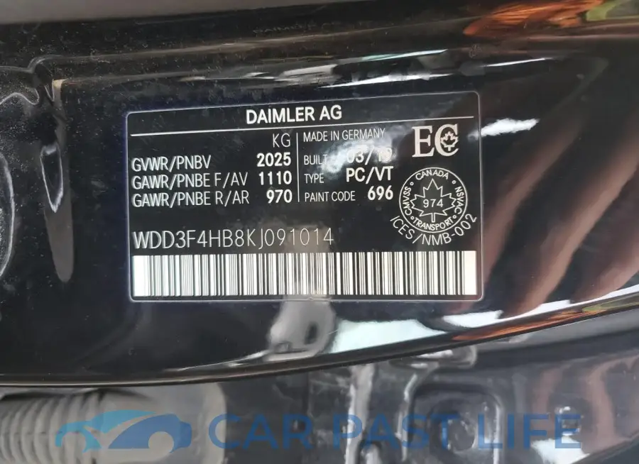 WDD3F4HB8KJ091014# 12