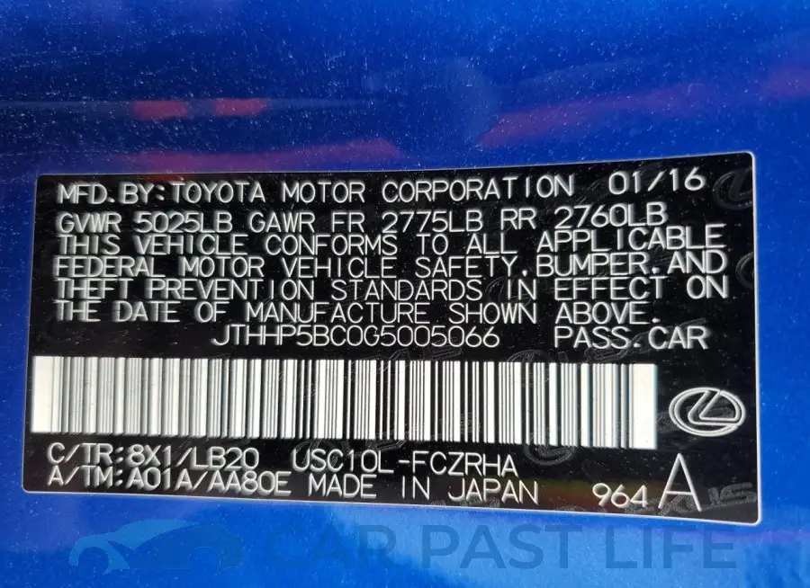 JTHHP5BC0G5005066# 13