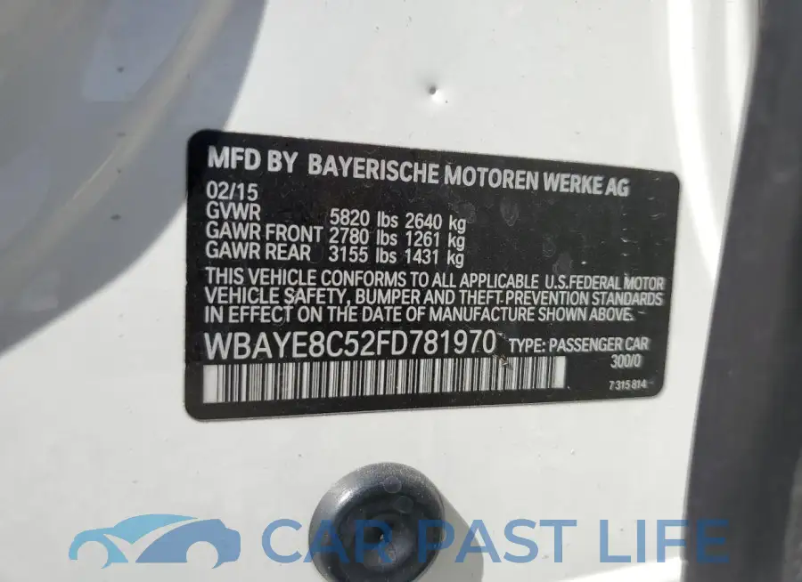 WBAYE8C52FD781970# 12
