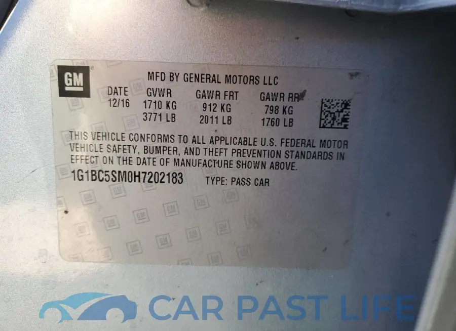 1G1BC5SM0H7202183# 13