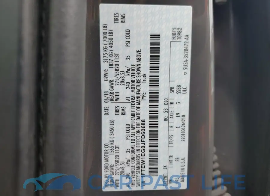 1FTEW1EG0JFD60688# 12