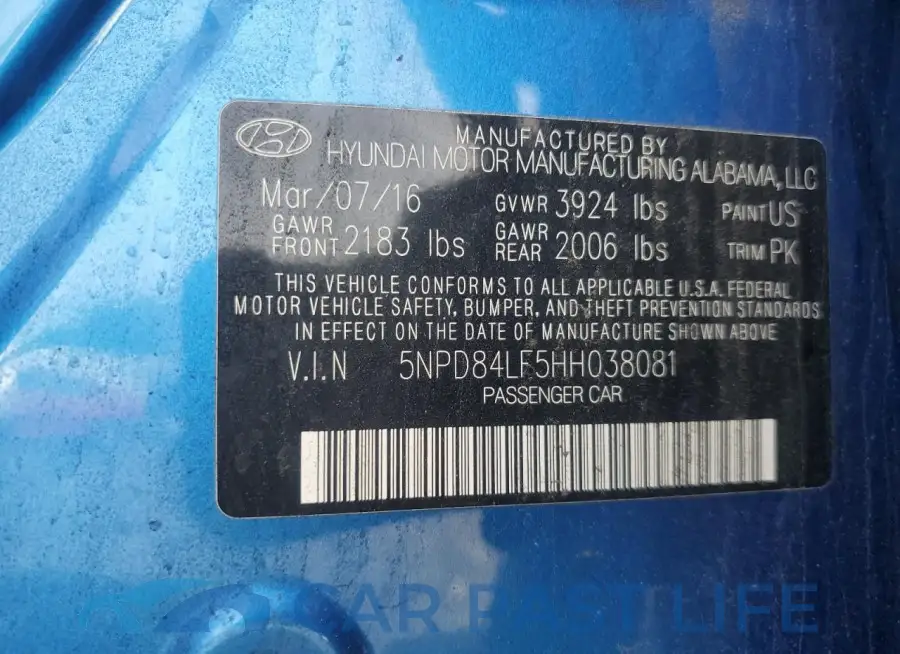 5NPD84LF5HH038081# 12