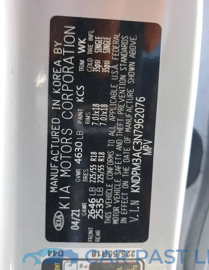 KNDPM3AC3N7962076# 12