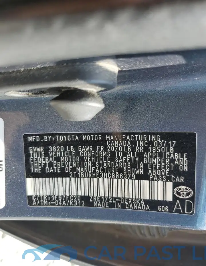 2T1BURHE3HC886379# 12