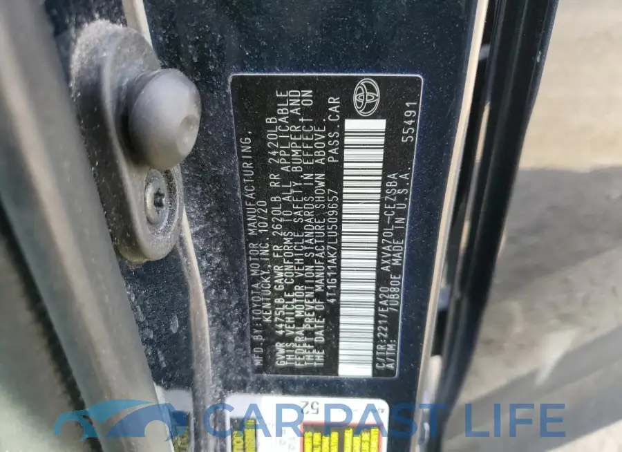 4T1G11AK7LU509657# 12