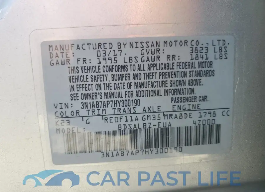 3N1AB7AP7HY300190# 12