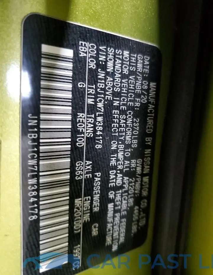 JN1BJ1CW7LW384178# 13