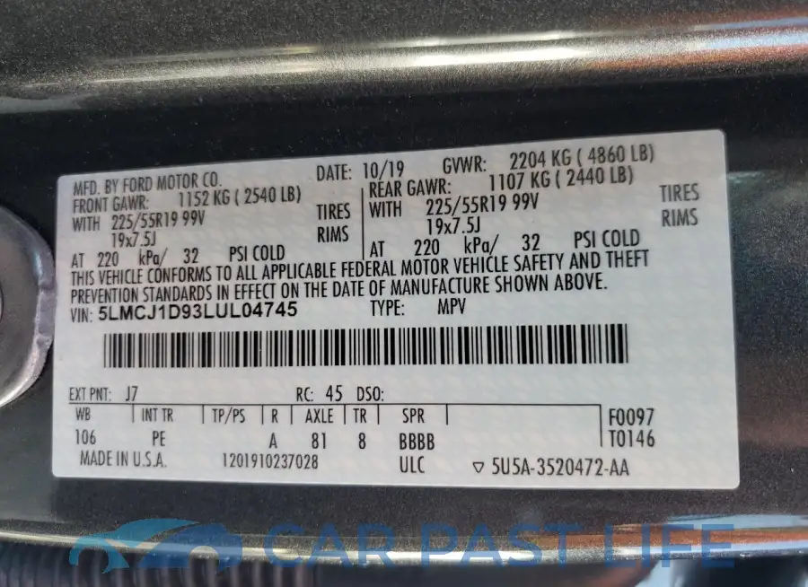 5LMCJ1D93LUL04745# 14