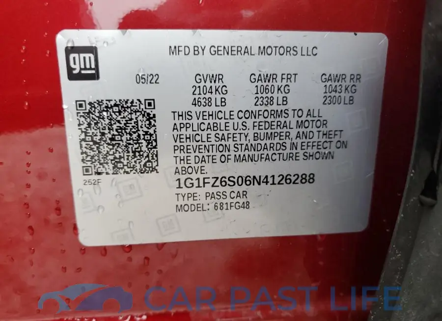 1G1FZ6S06N4126288# 12