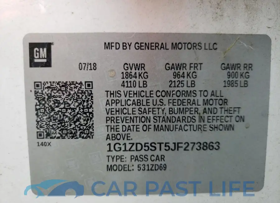 1G1ZD5ST5JF273863# 12