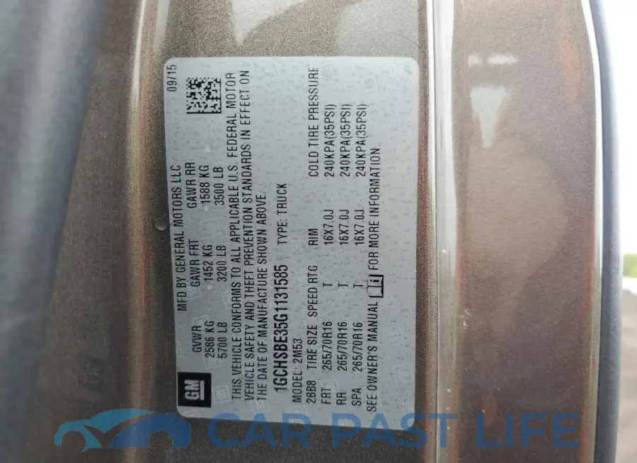 1GCHSBE35G1131585# 12