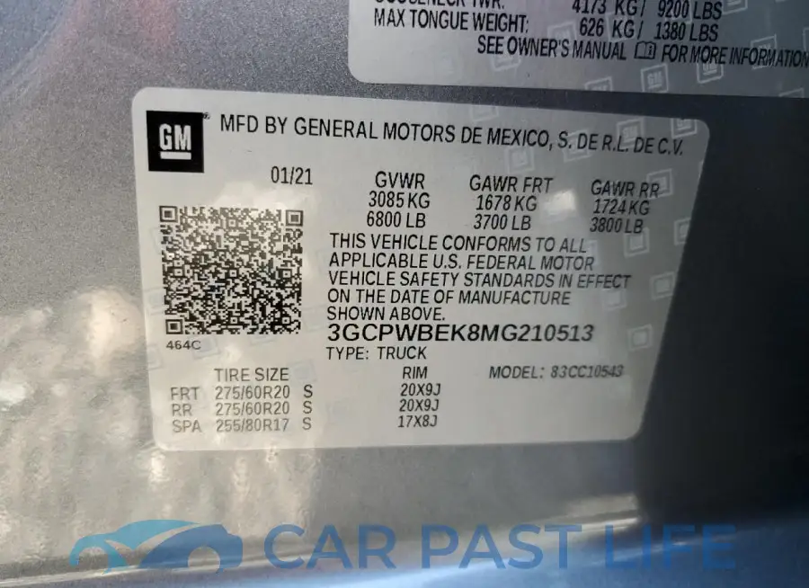 3GCPWBEK8MG210513# 12
