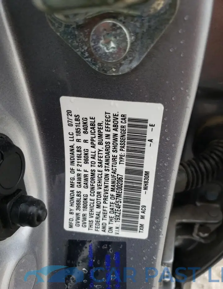 19XZE4F57ME002067# 12