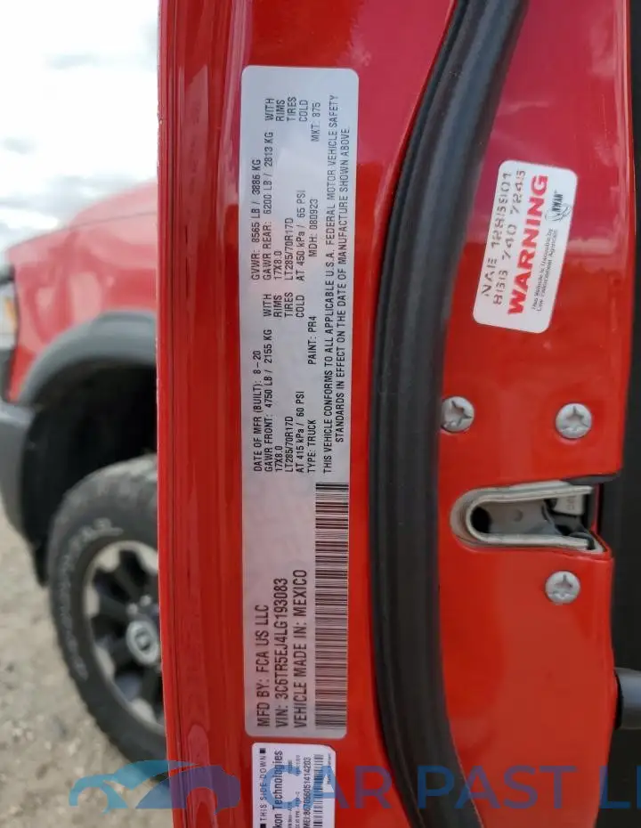 3C6TR5EJ4LG193083# 12
